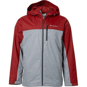 Columbia Men's Ring Tail Ridge Insulated Red and Gray Zip Up Hooded Jacket Sz M